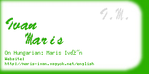 ivan maris business card